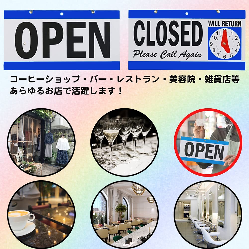 Amazon | AZ DORADO OPEN RETURN お知らせ プレート 看板 営業中